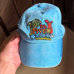 Margaritaville Sky Blue Cap with Tropical Embroidery